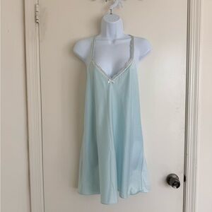 Flora Nikrooz Light Blue Chemise with Lace Detail
